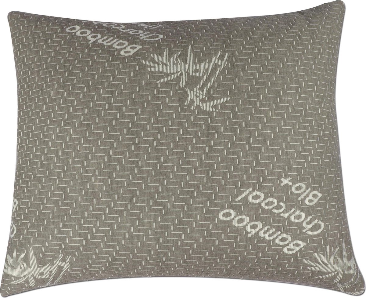 Herzberg Bamboe Hoofdkussen - Slaapkussen Bamboo Charcoal Pillow - Bruin