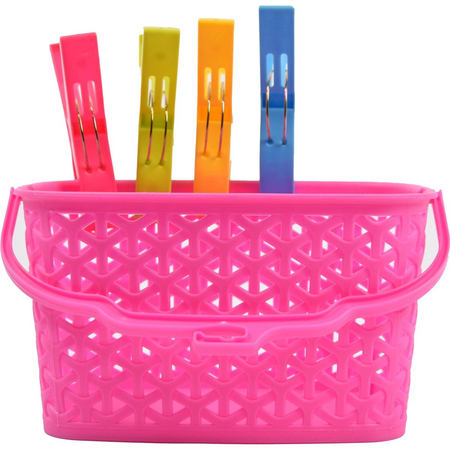 Wasknijpermandje Voor Knijpers - Mandje Voor Je Knijpers Afmeting 22x13x12.5 - Roze