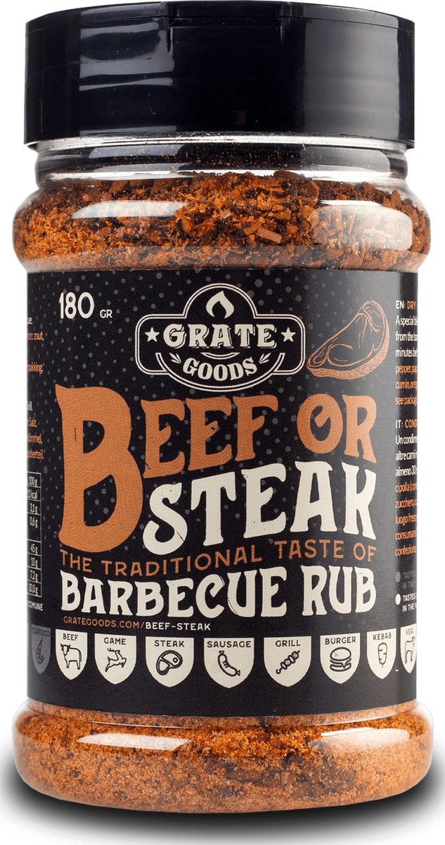 Vlot Beef Or Steak Rub 180 G Grate Goods Hortus