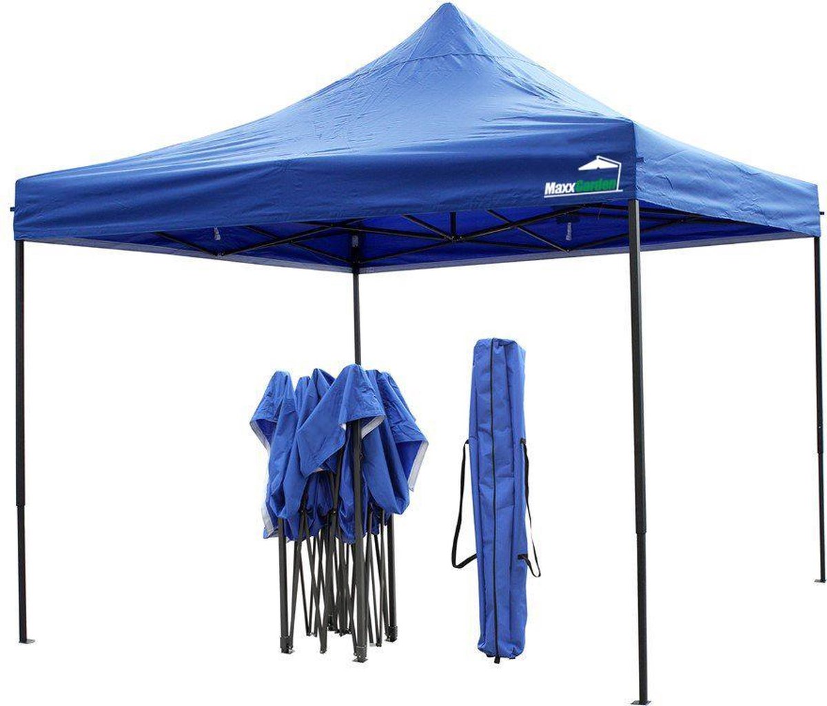 MaxxGarden Easy-up Partytent - 3x3m - Stalen Frame - Blauw