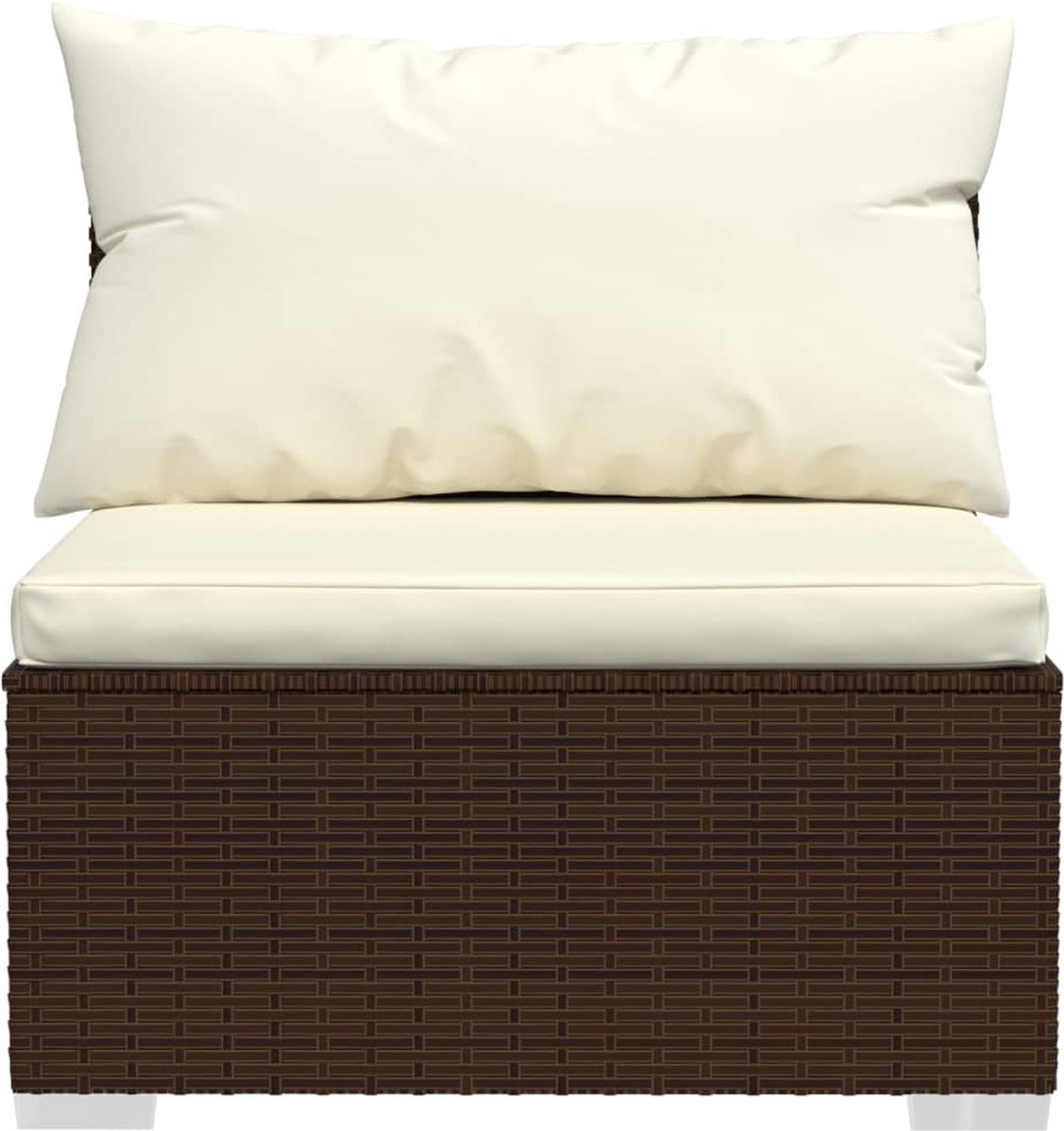 Vidaxl 6-delige Loungeset Met Kussens Poly Rattan - Bruin