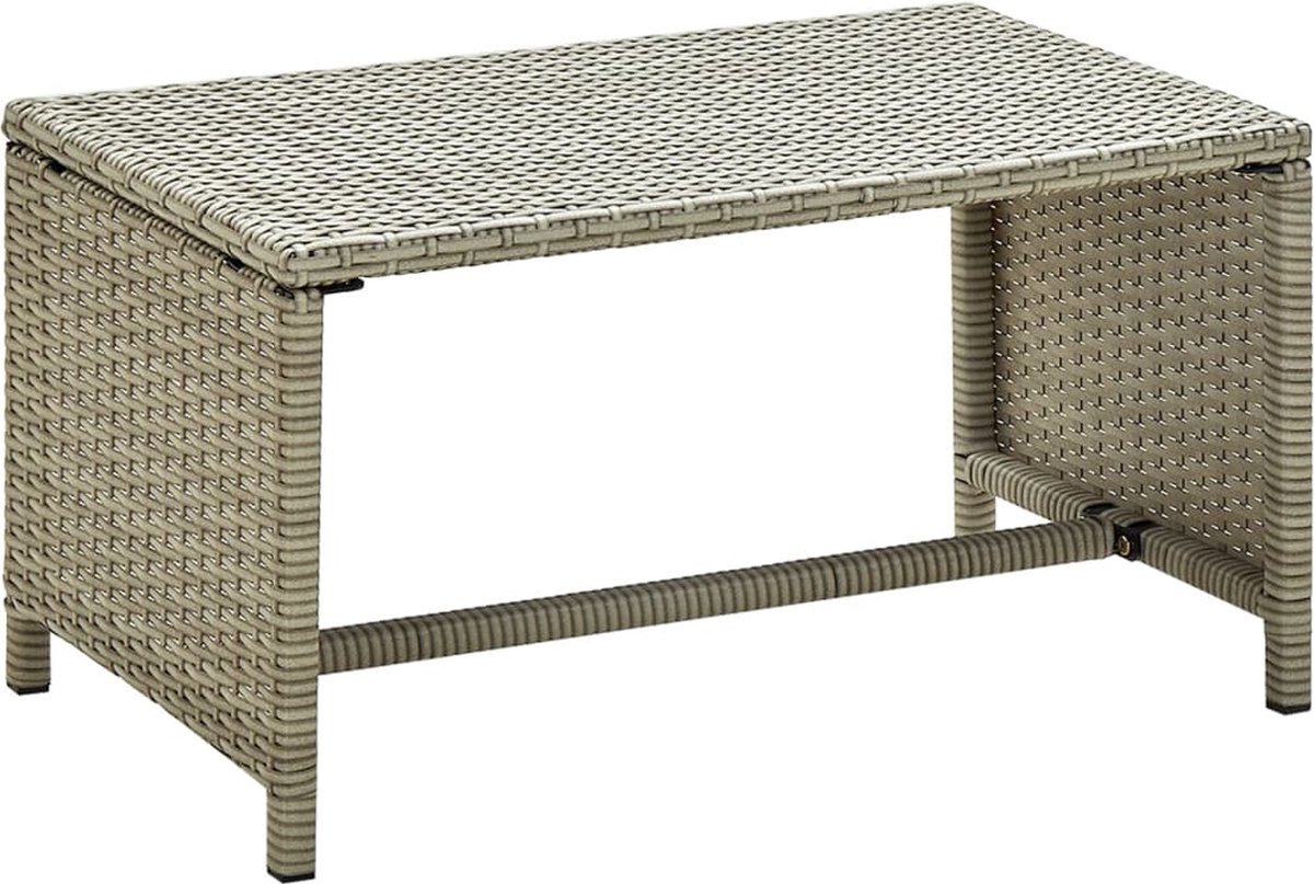 Vidaxl 4-delige Loungeset Met Kussens Poly Rattan - Beige