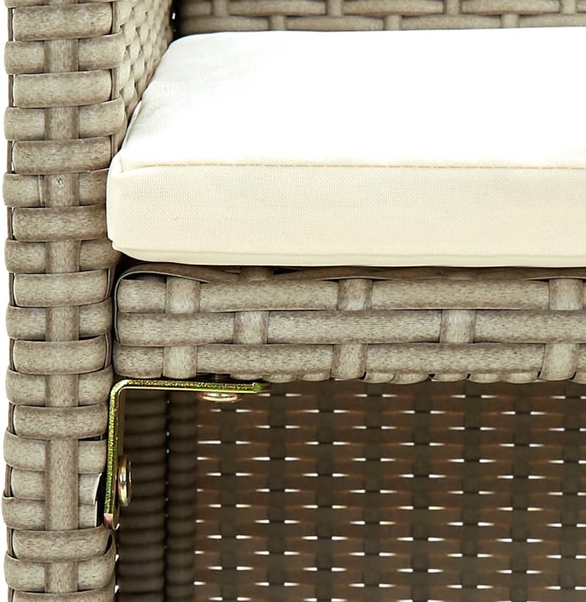 Vidaxl 4-delige Loungeset Met Kussens Poly Rattan - Beige