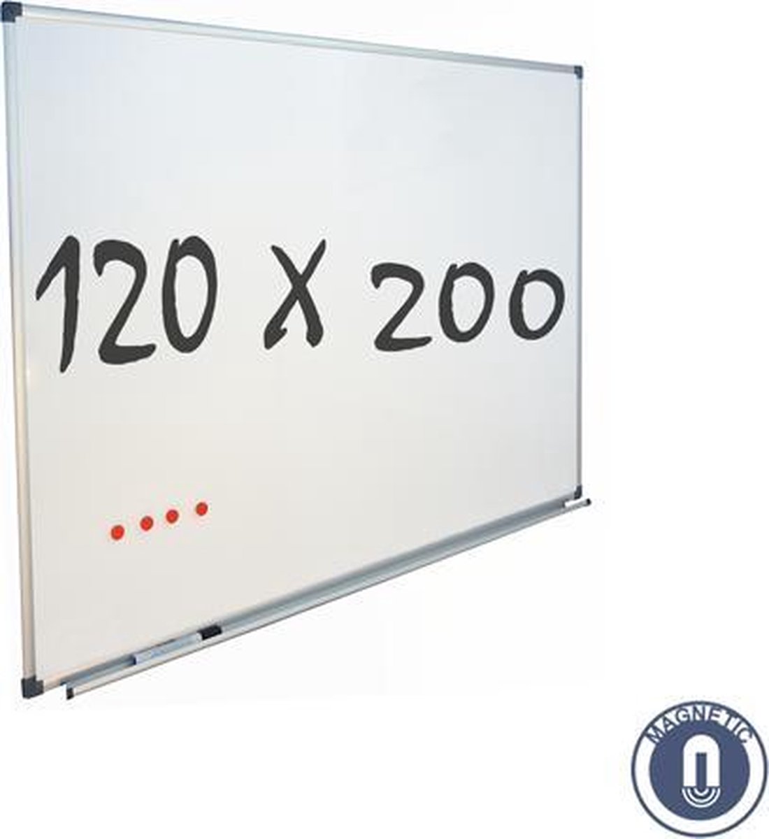 IVOL Whiteboard 120x200 Cm - Magnetisch