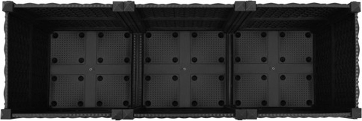 Vidaxl Plantenbak Verhoogd 120x40x38 Cm Polypropyleen - Zwart