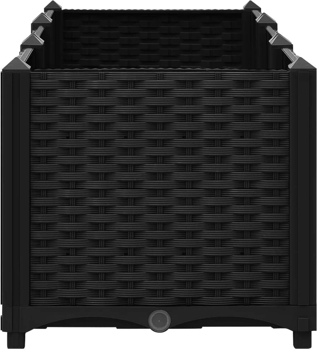 Vidaxl Plantenbak Verhoogd 120x40x38 Cm Polypropyleen - Zwart