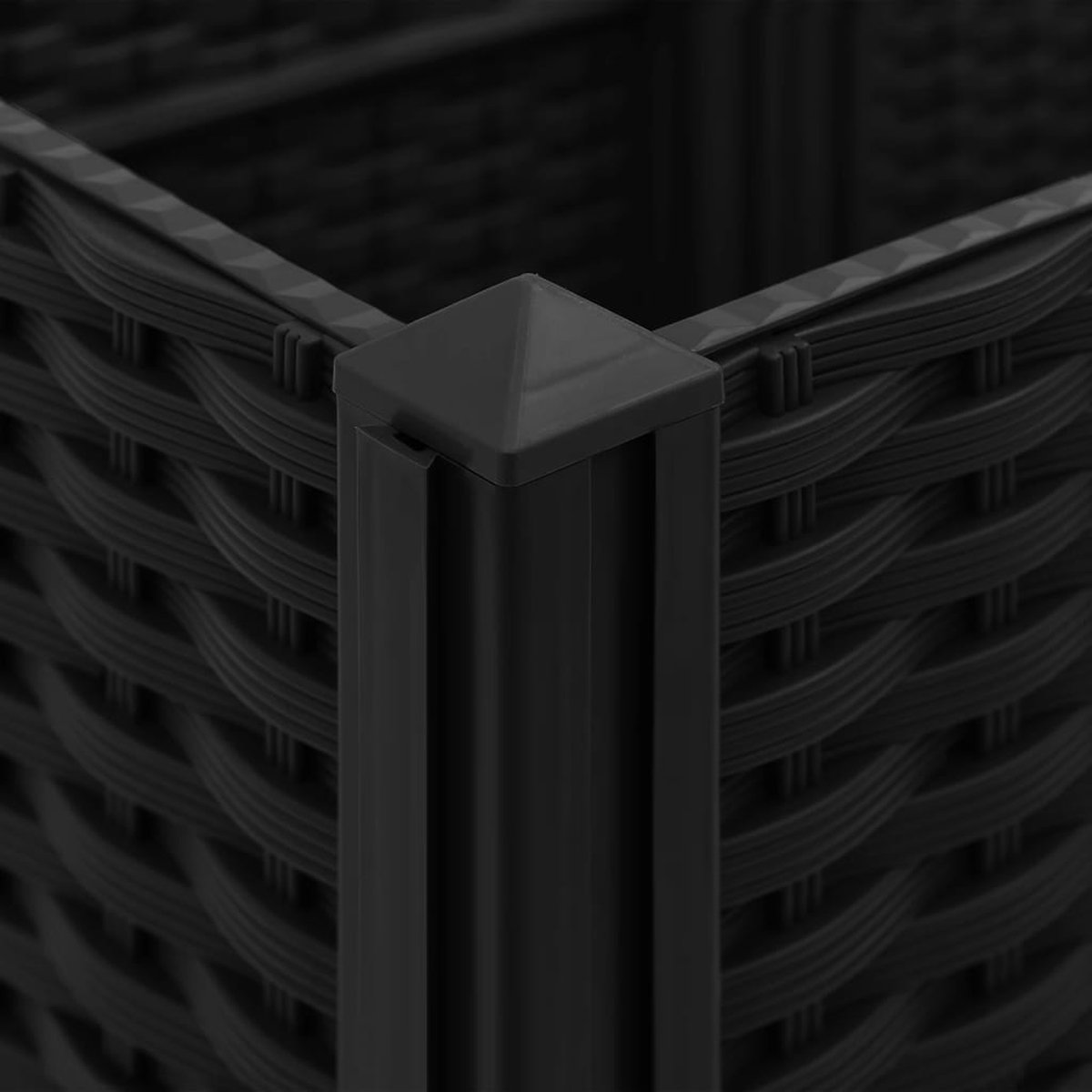 Vidaxl Plantenbak Verhoogd 120x40x38 Cm Polypropyleen - Zwart