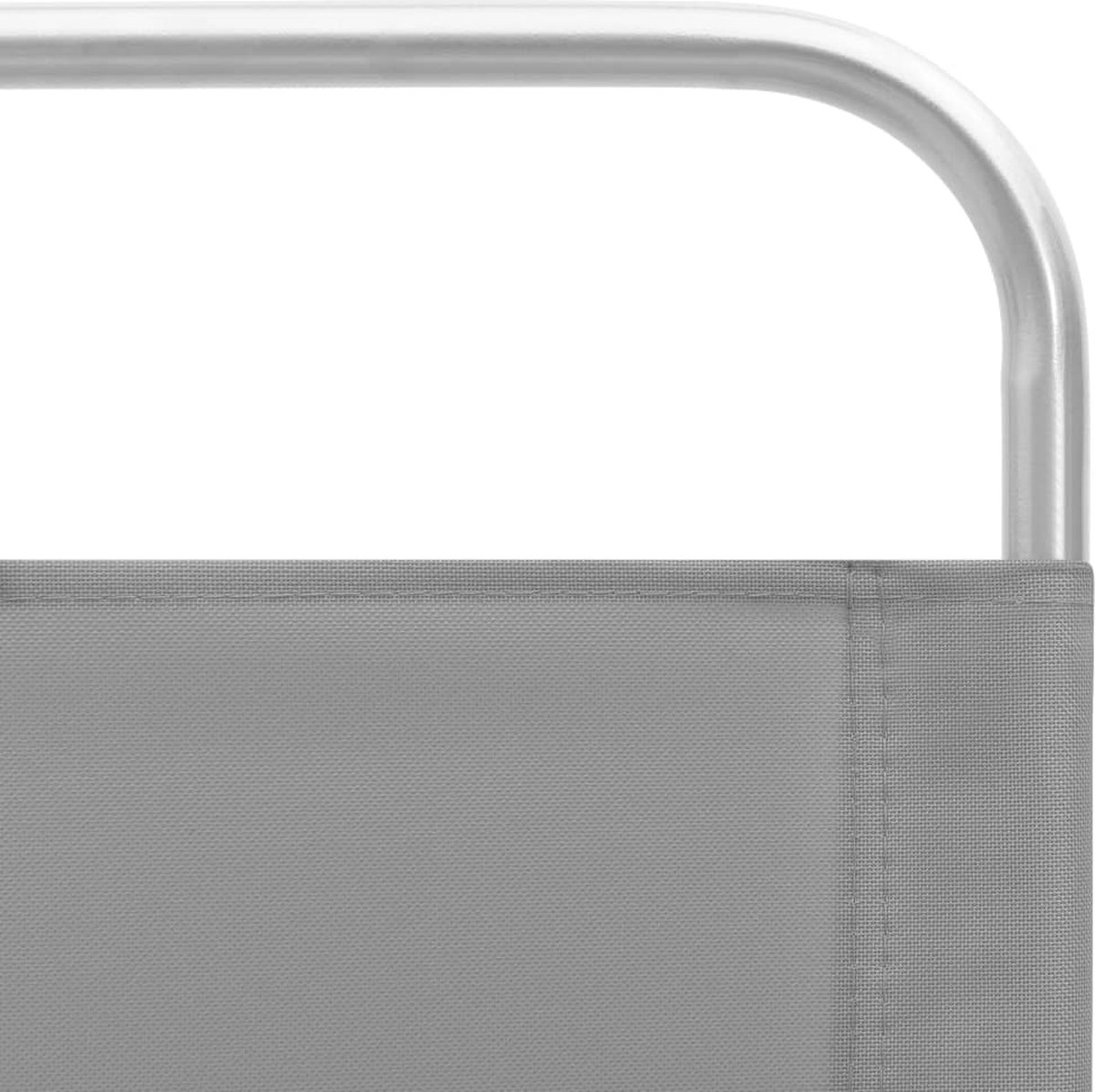 Vidaxl Strandstoelen 2 St Inklapbaar Stof - Grijs