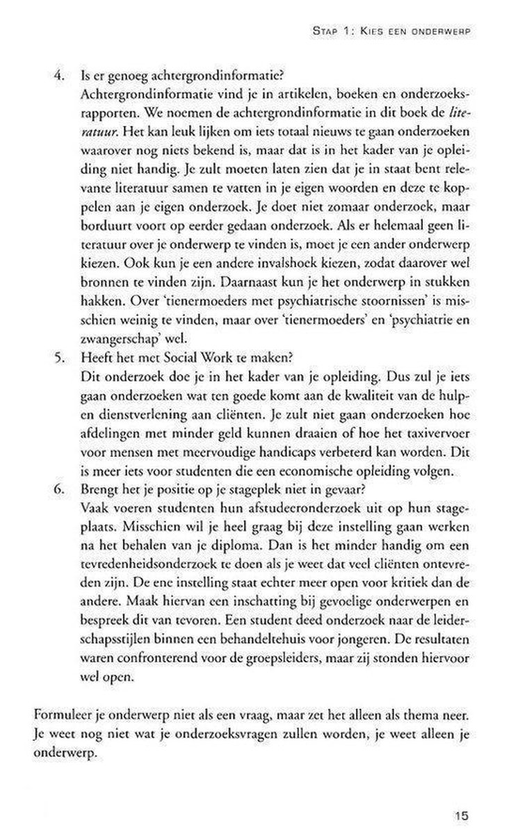 Boom Uitgevers Onderzoek in 15 stappen