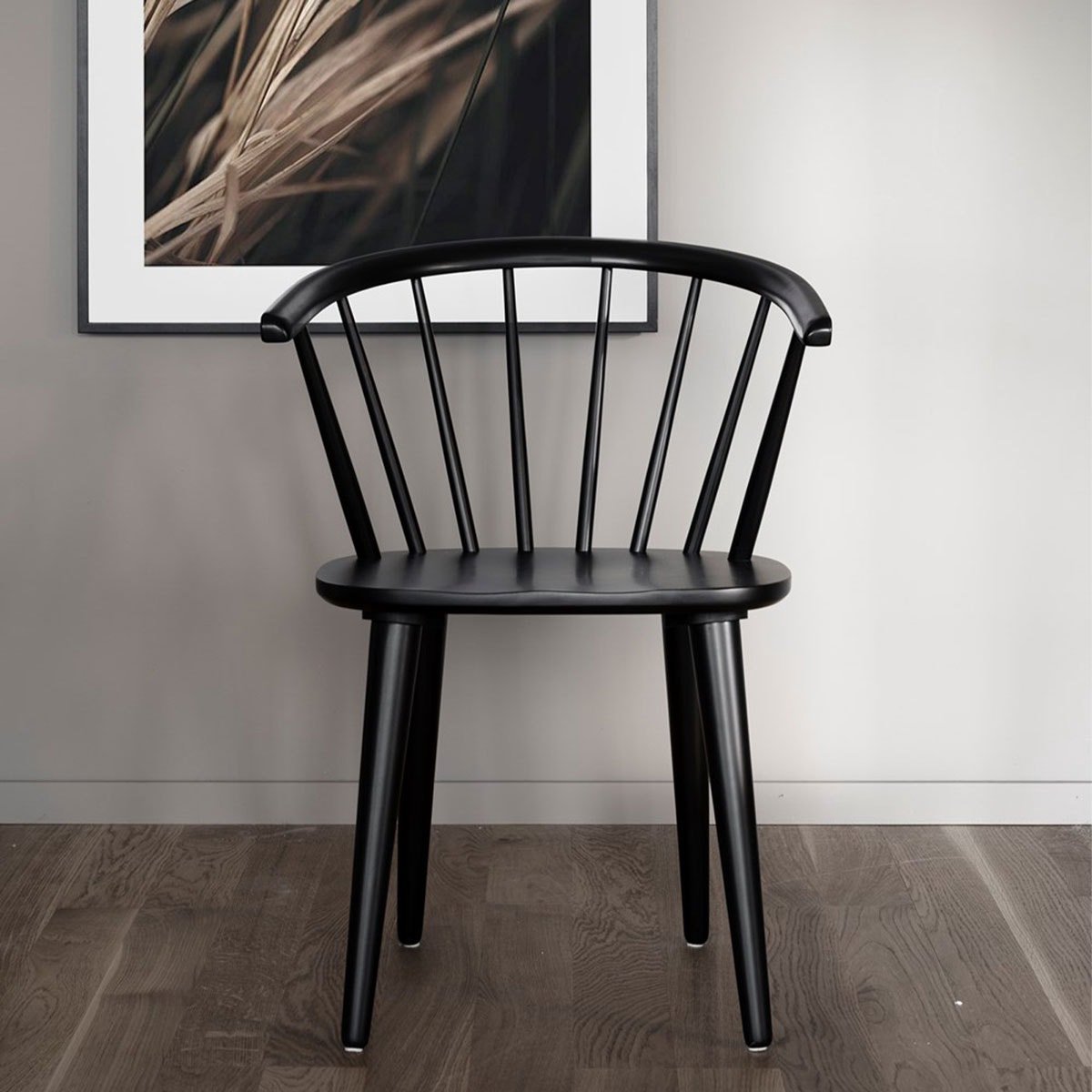 Rowico Home Carmen houten spijlenstoel - set van 2 - Zwart