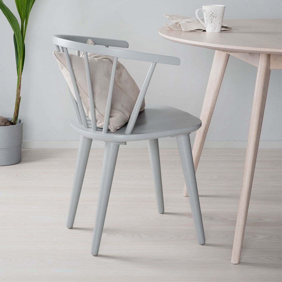 Rowico Home Carmen houten spijlenstoel - set van 2 - Grijs