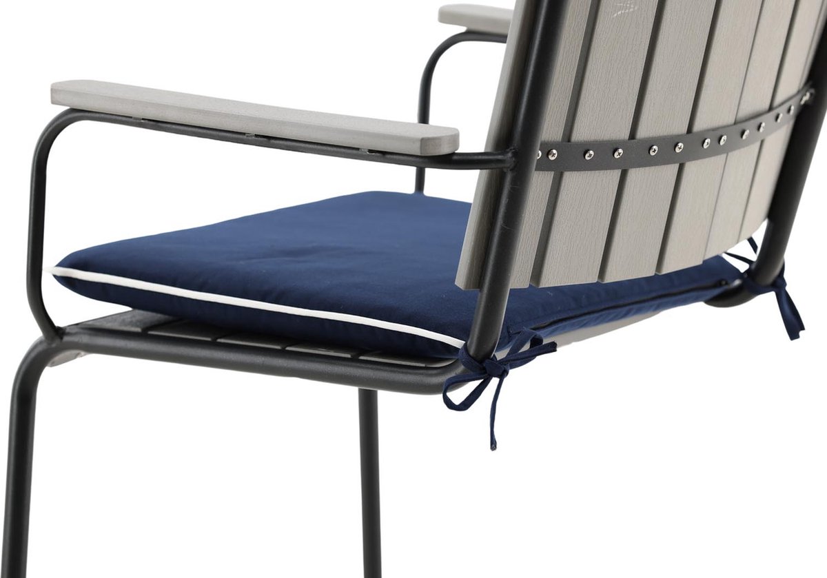 Hioshop Holmsund tuinkussen voor tuinstoel. - Blauw