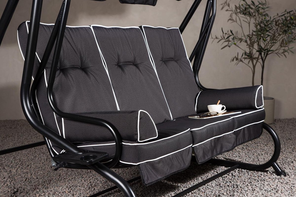 Hioshop Cus tuinkussen voor hangmat. - Grijs