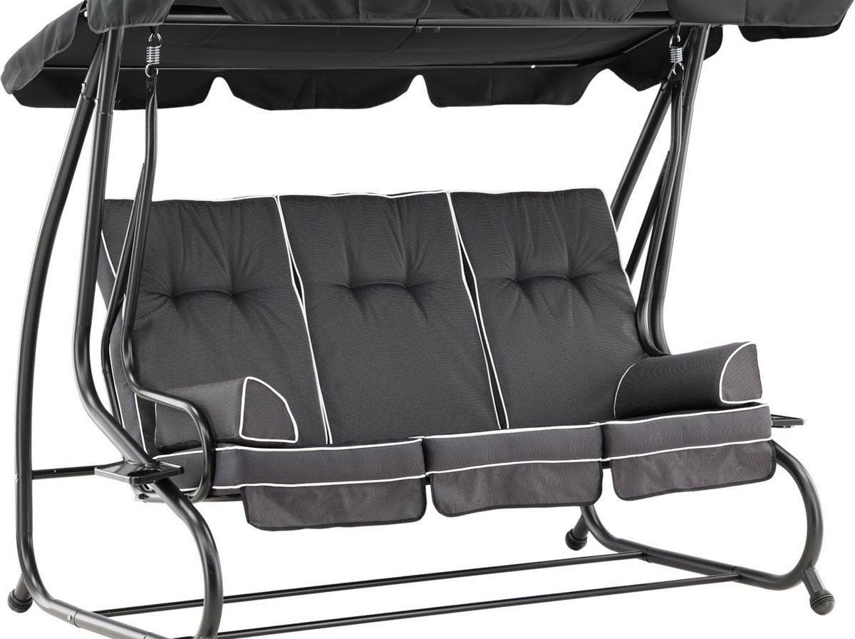 Hioshop Cus tuinkussen voor hangmat. - Grijs