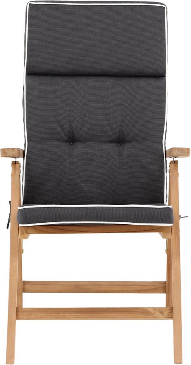 Hioshop Classic tuinkussen voor tuinstoel 5 pos.. - Grijs