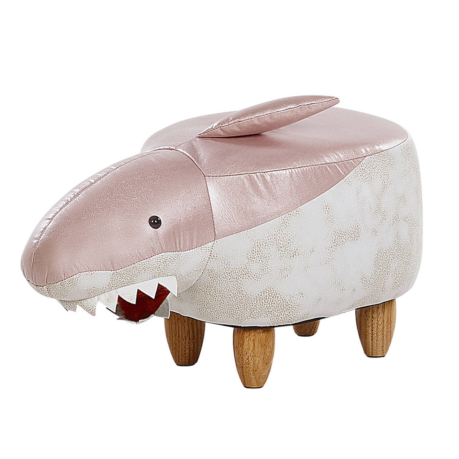 Beliani SHARK - Hocker-roze-Polyester