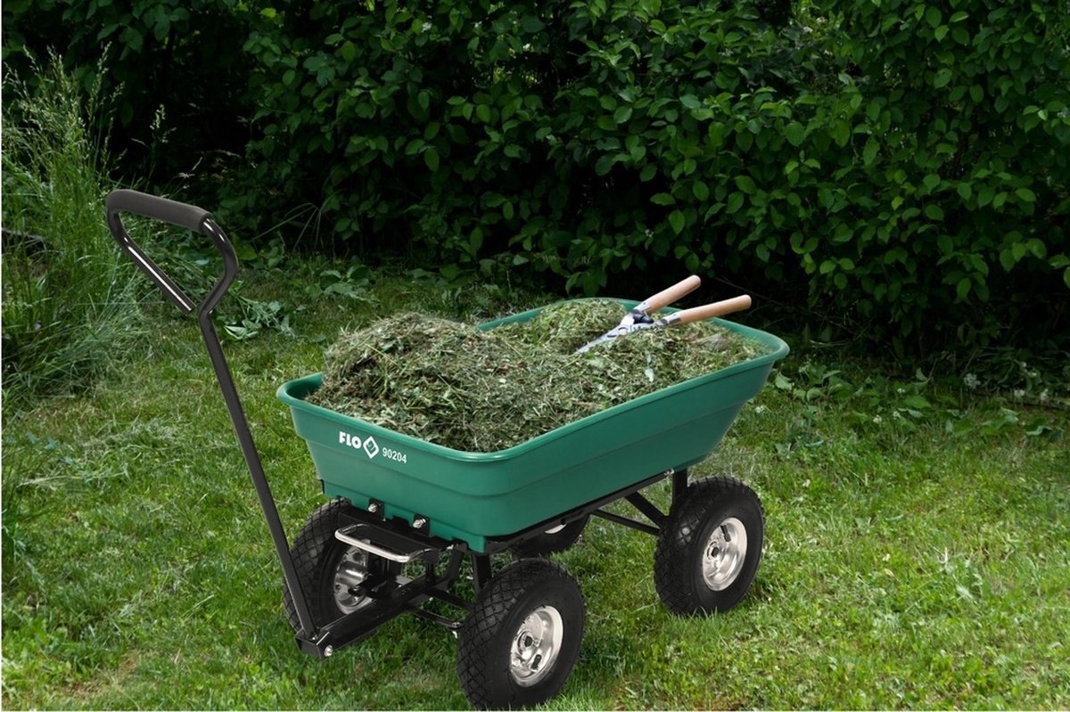Flo Tuinwagen tuinkar met kiepfunctie - 55L - Bak: 87 x 47 x 20 cm