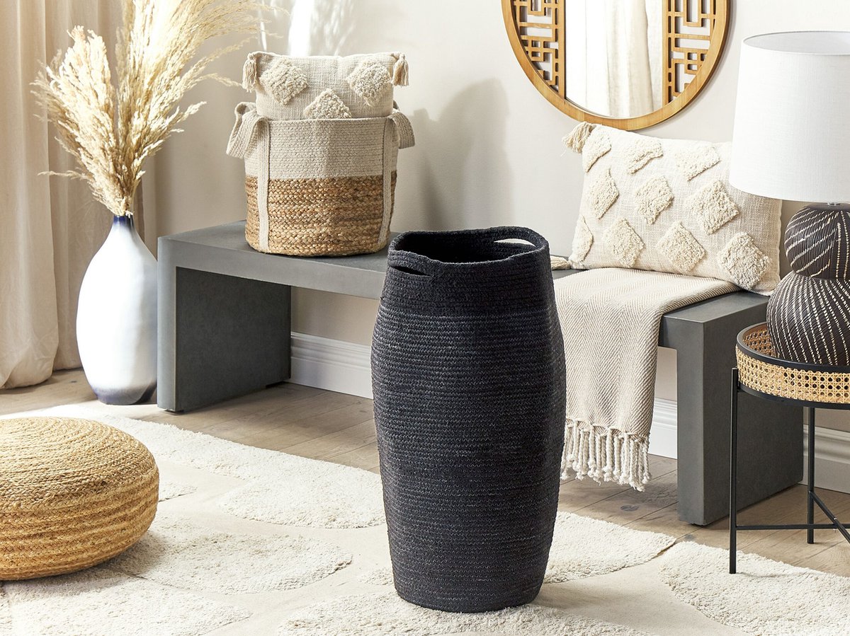 Beliani ARRAH - Mand--Katoen - Zwart