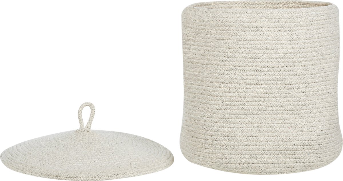 Beliani SILOPI - Mand-Wit-Katoen