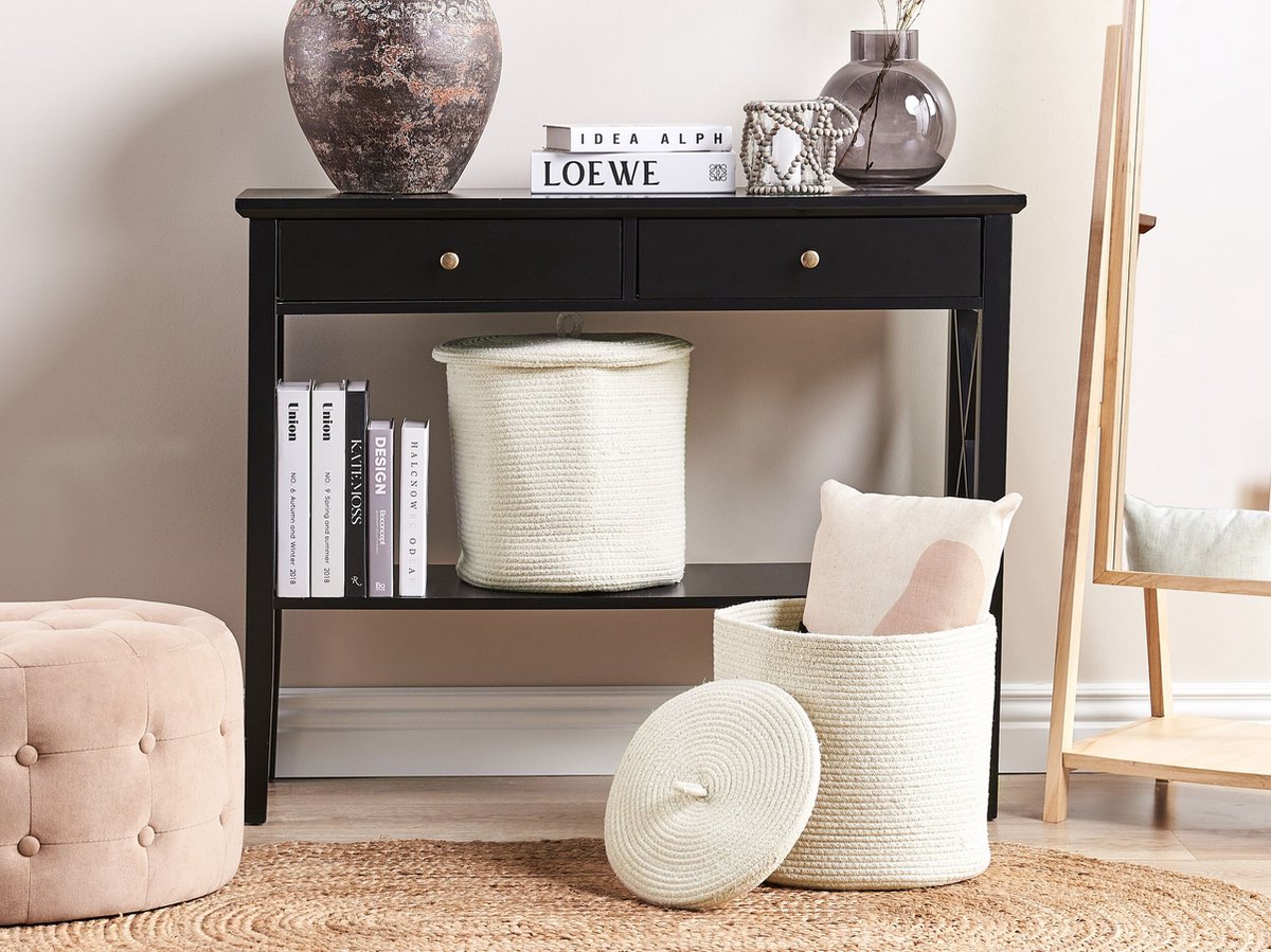 Beliani SILOPI - Mand-Wit-Katoen