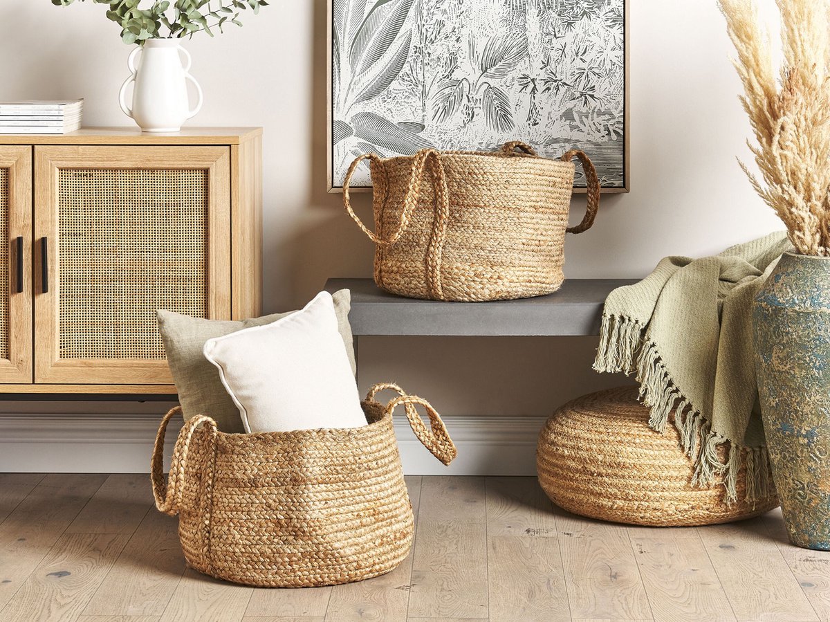 Beliani KORNAK - Mand-Natuurlijk-Jute - Beige