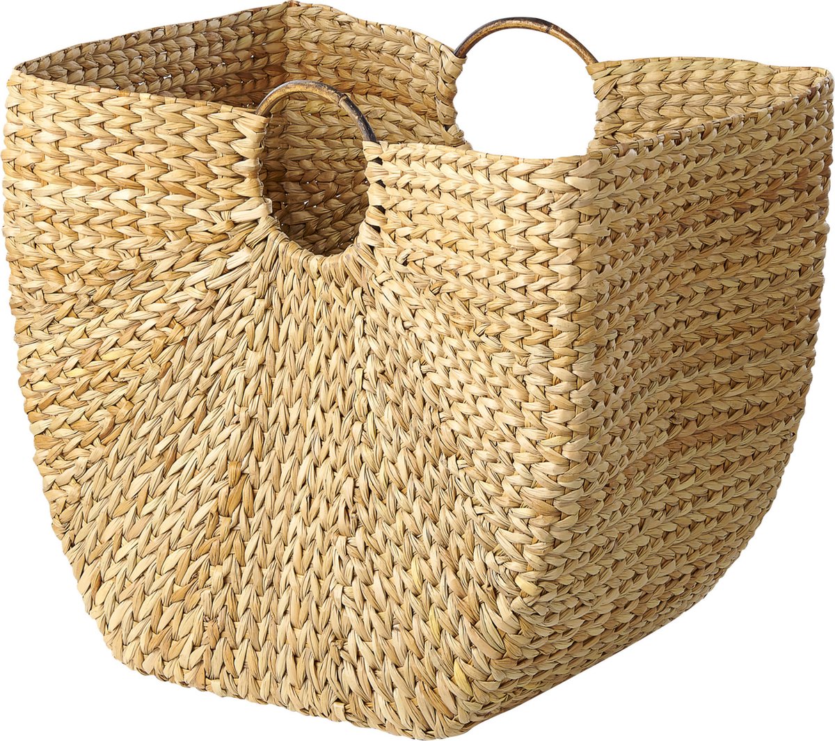 Beliani WASHUK - Mand-Natuurlijk-Waterhyacinth - Beige