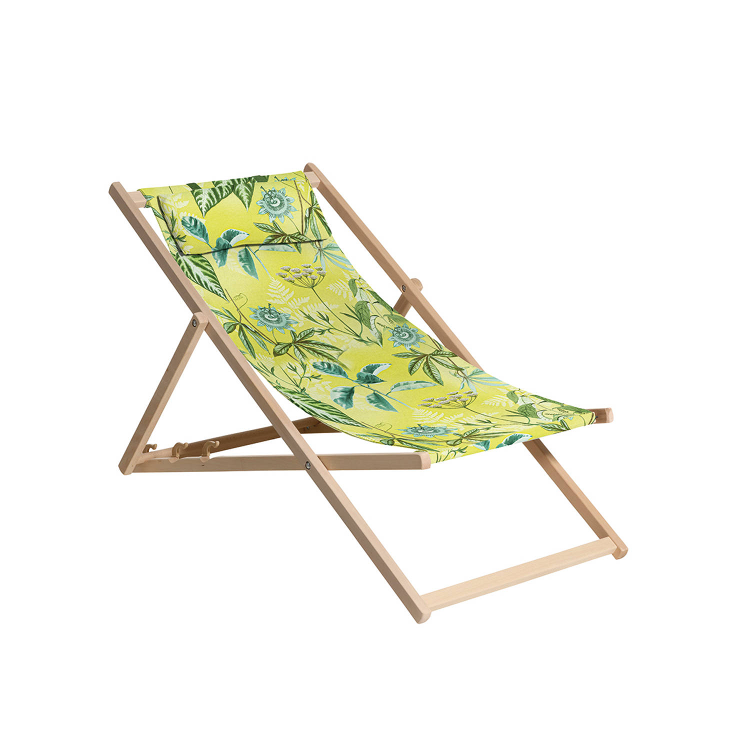 Madison - Houten Strandstoel 120x55 Mauel Pastel Yellow - Geel