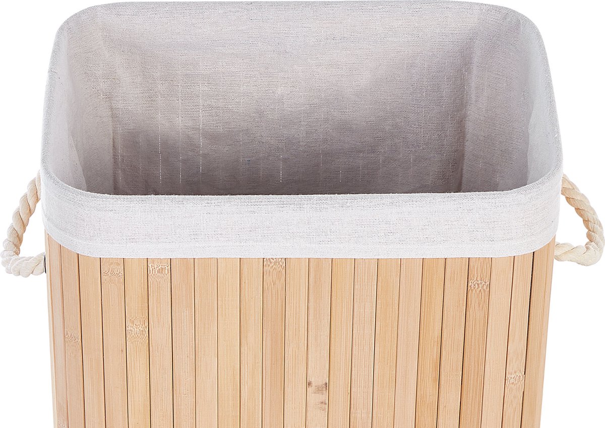 Beliani KOMARI - Mand-Lichte houtkleur-Bamboehout - Bruin