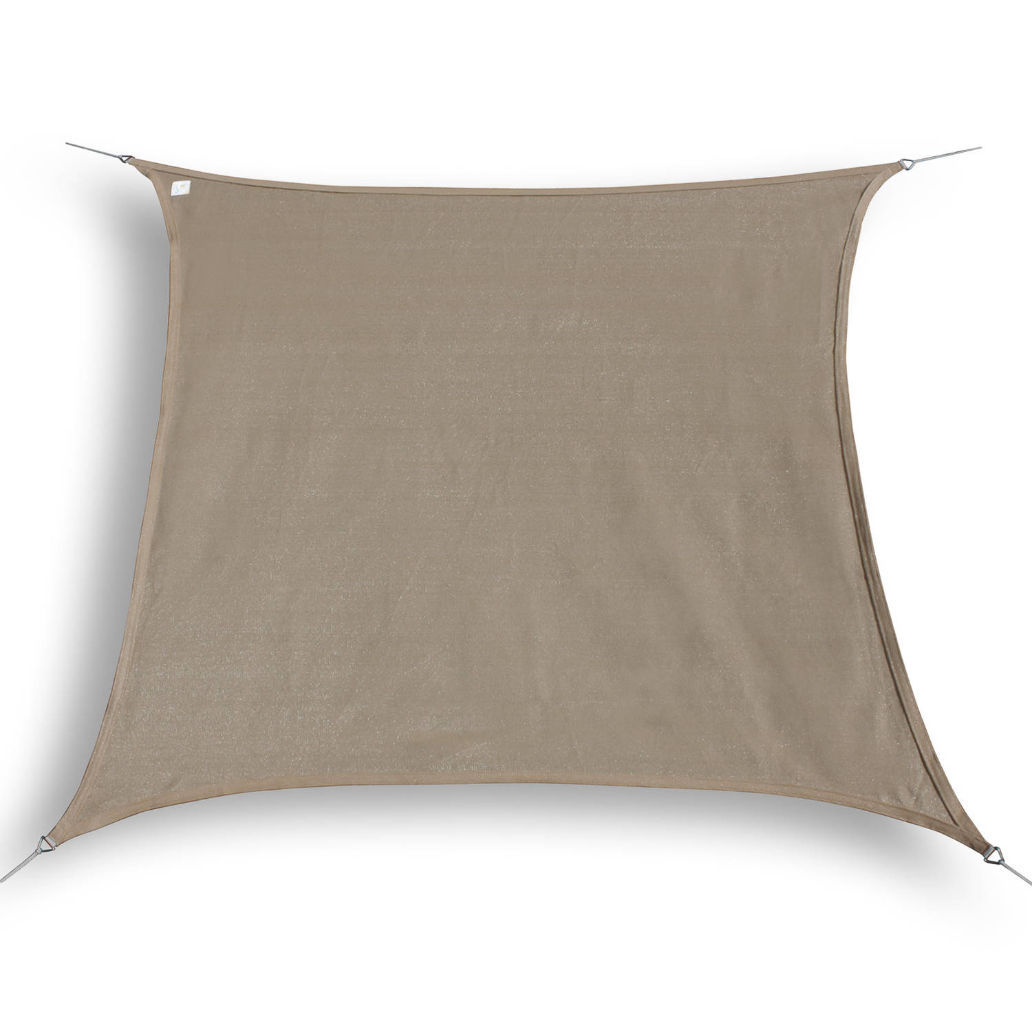 Hanse® Schaduwdoek Vierkant Waterafstotend 2,5x2,5 m Zonnedoek Taupe