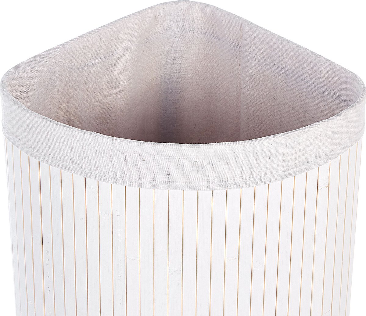 Beliani MATARA - Mand-Wit-Bamboehout