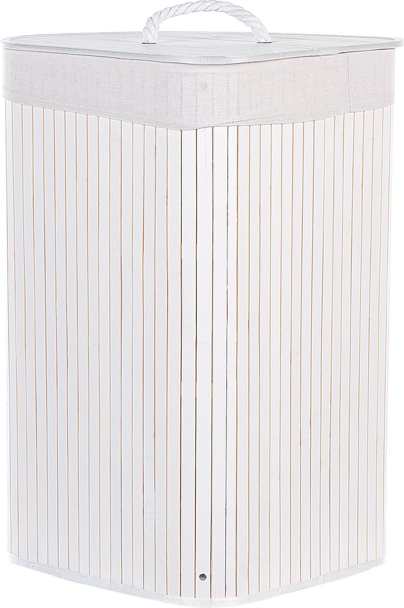 Beliani MATARA - Mand-Wit-Bamboehout