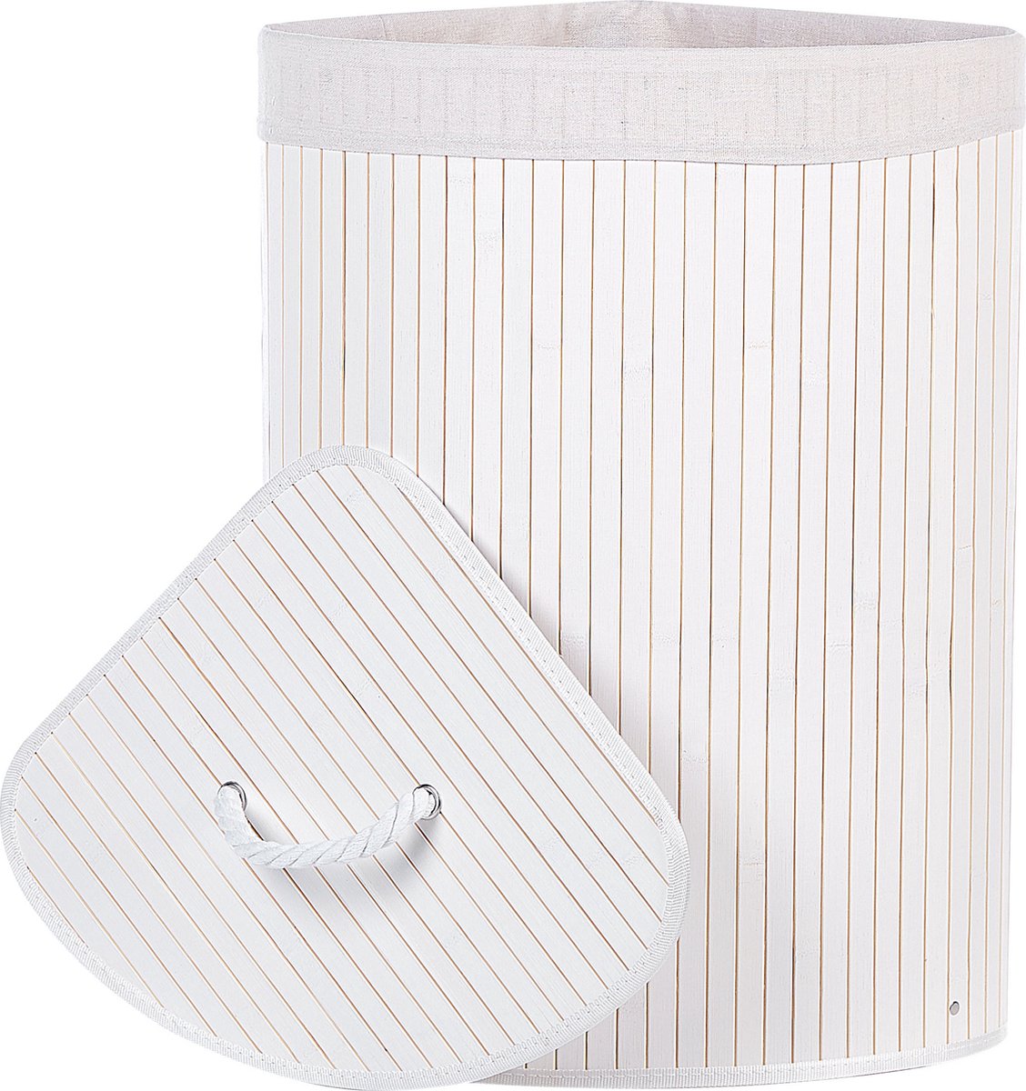 Beliani MATARA - Mand-Wit-Bamboehout