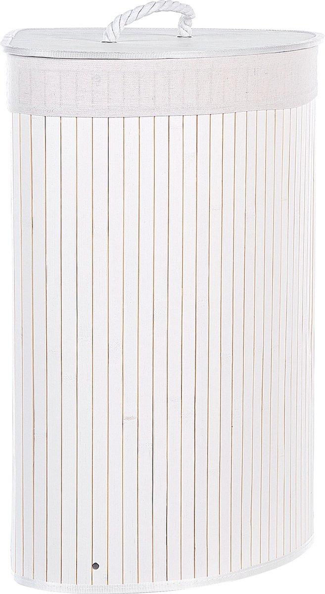 Beliani MATARA - Mand-Wit-Bamboehout