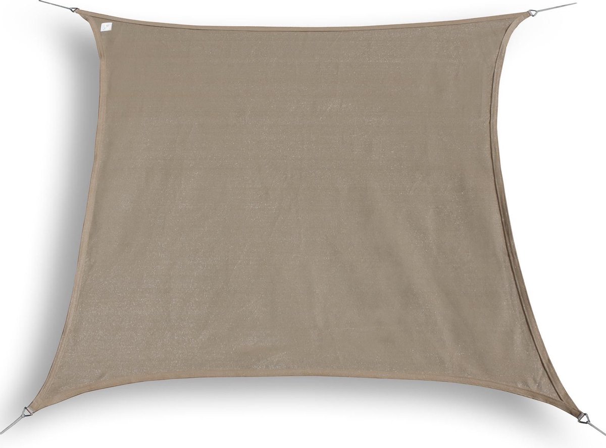 Hanse® Schaduwdoek Vierkant Waterafstotend 5x5 m Zonnedoek Taupe