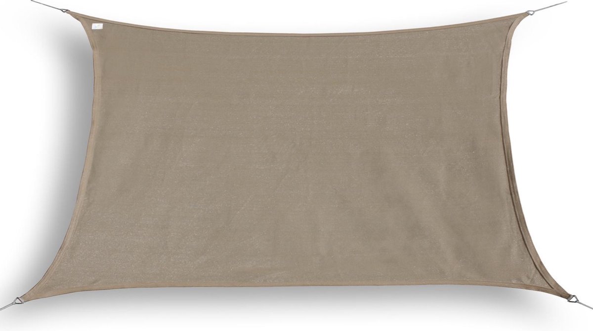 Hanse® Schaduwdoek Rechthoek Waterafstotend 3,5x4,5 m Zonnedoek Taupe