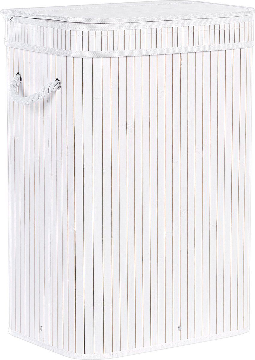 Beliani KALUTARA - Mand-Wit-Bamboehout