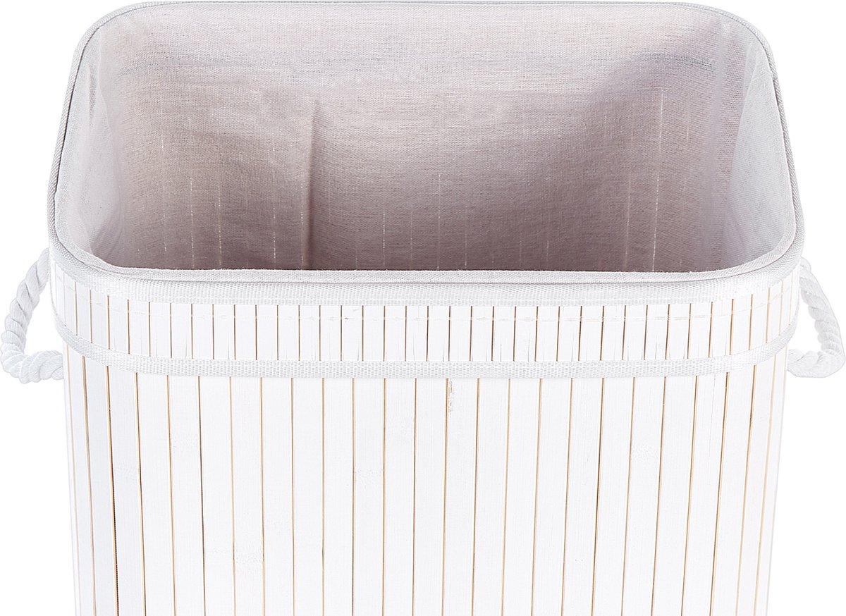 Beliani KALUTARA - Mand-Wit-Bamboehout