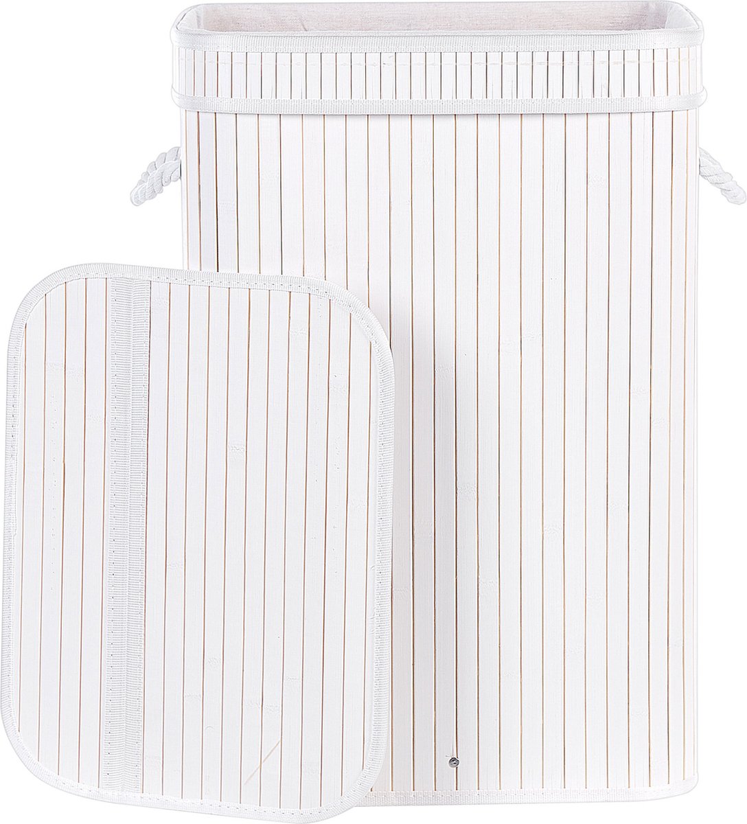 Beliani KALUTARA - Mand-Wit-Bamboehout