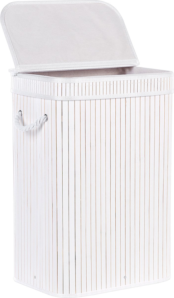 Beliani KALUTARA - Mand-Wit-Bamboehout