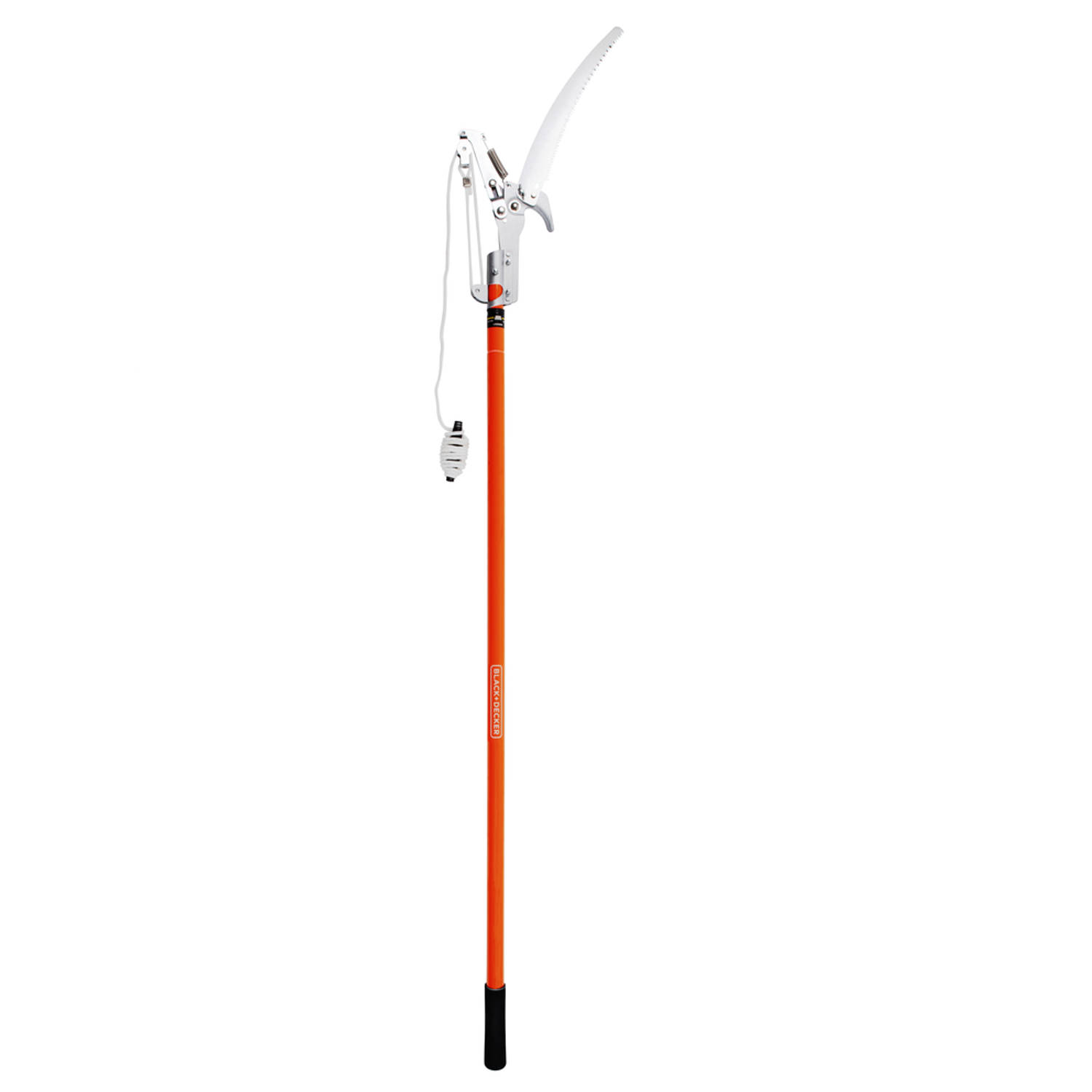 BLACK+DECKER 2-in-1 Boomzaag en Takkenschaar - Telescopische Stang tot 285 CM - Staal - Oranje