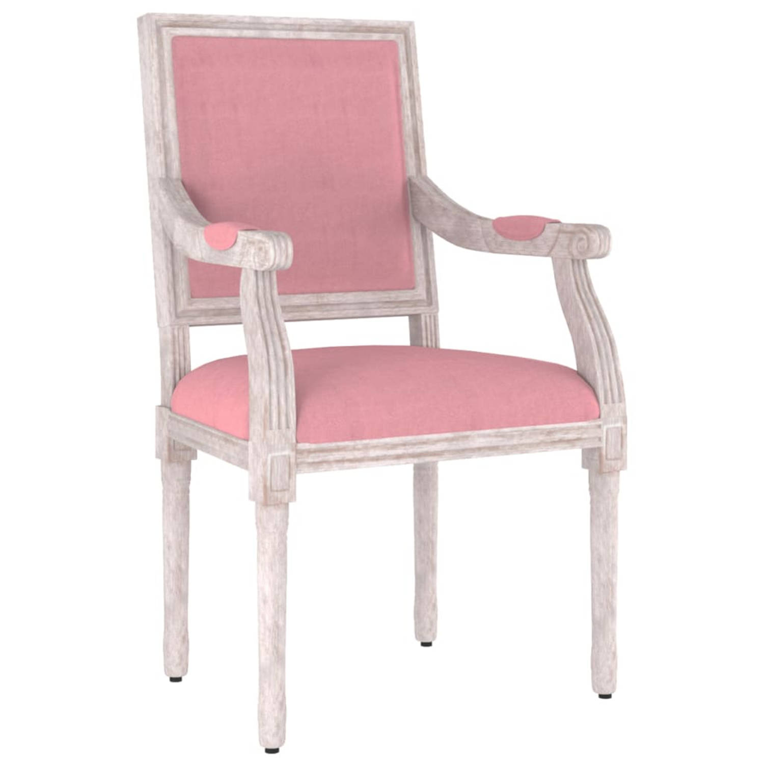 vidaXL Fauteuil 54x59x99 cm fluweel - Roze