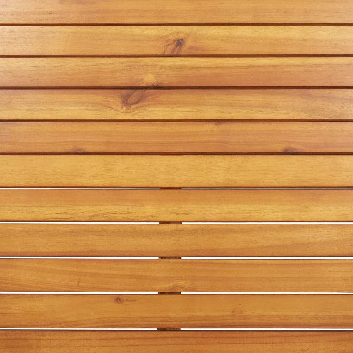 vidaXL Ligbed met kussen massief acaciahout en roestvrij staal - Groen