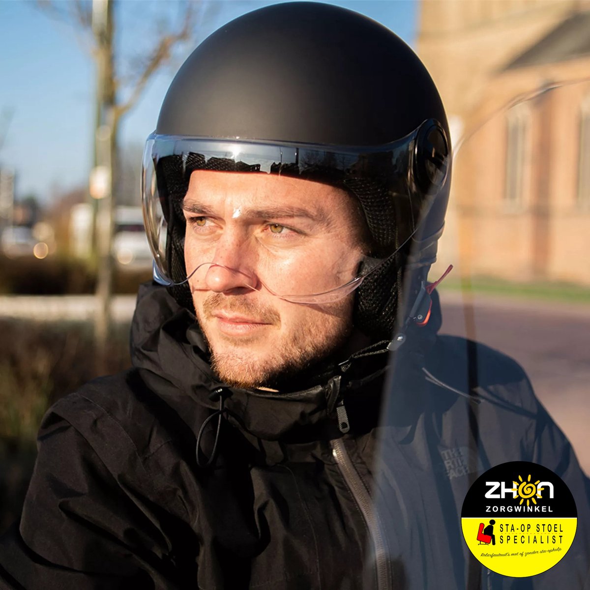 Pro tect urban helm l voor scooter en fiets ece keurmerk - Zwart