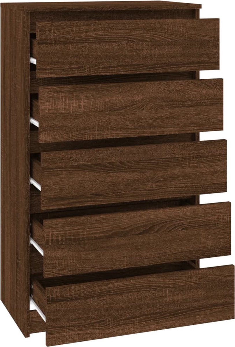 vidaXL Ladekast 60x36x103 cm bewerkt houteikenkleurig - Bruin