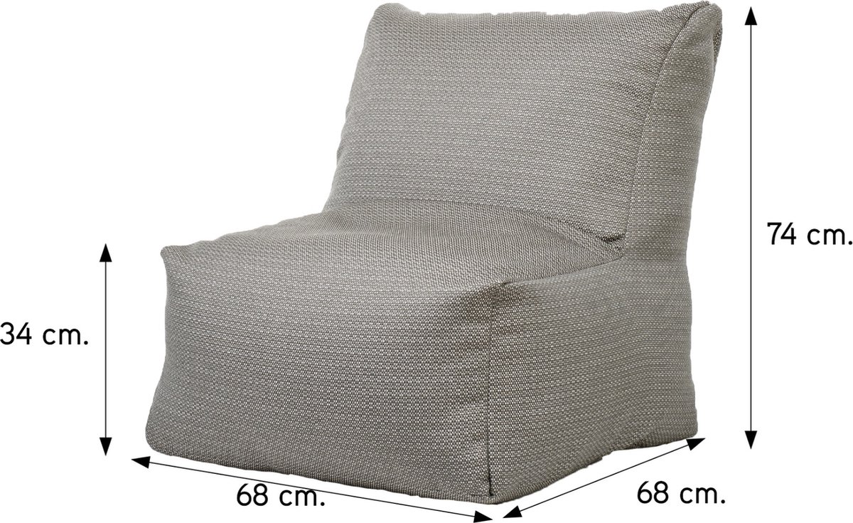 Laui lounge zitzak outdoor adult - Stone grey - Grijs