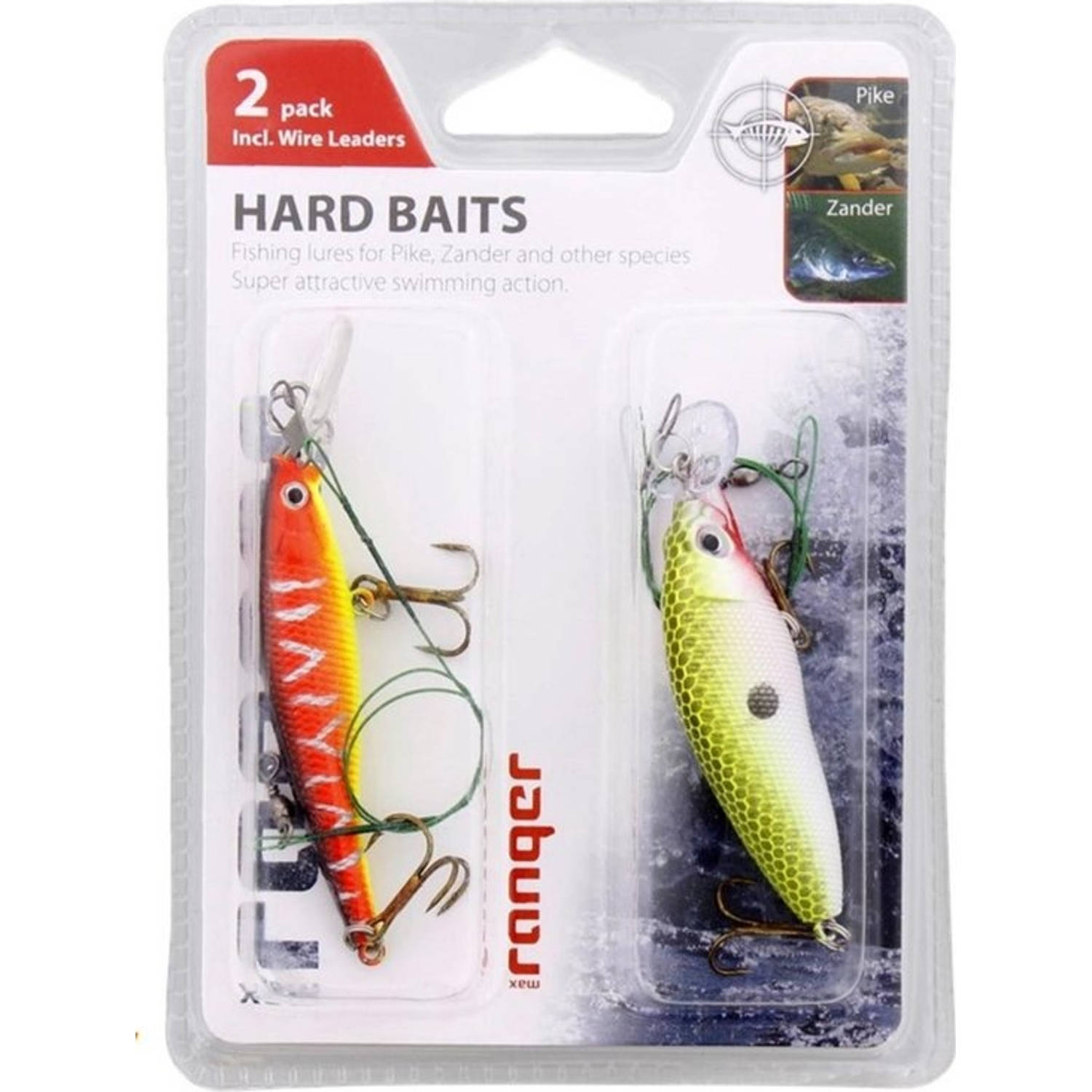 Set Hard Kunstaas Snoek / Snoekbaars 2 Stuks Verjaardagcadeau