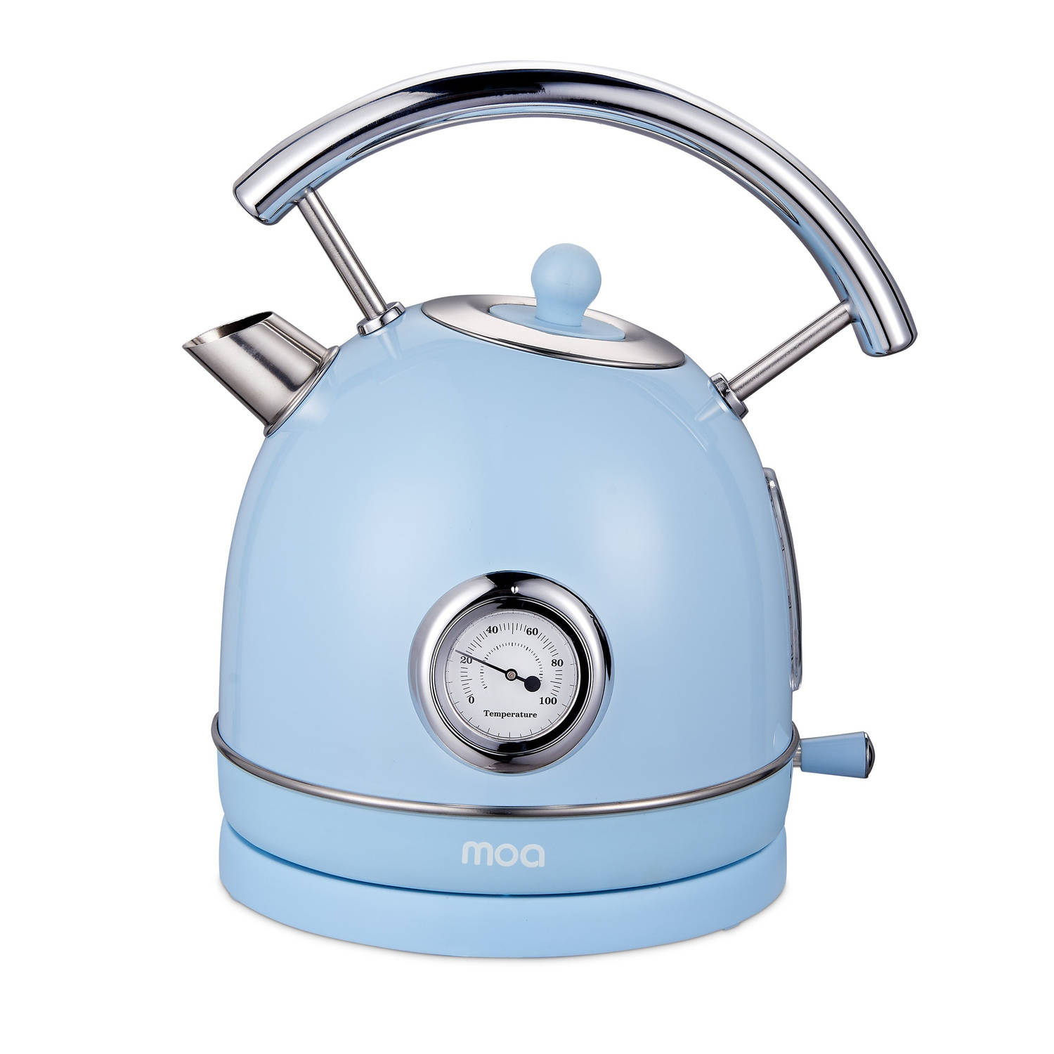 MOA Retro Waterkoker - Pastel - Elektrisch - RVS - EK4TBL - Blauw