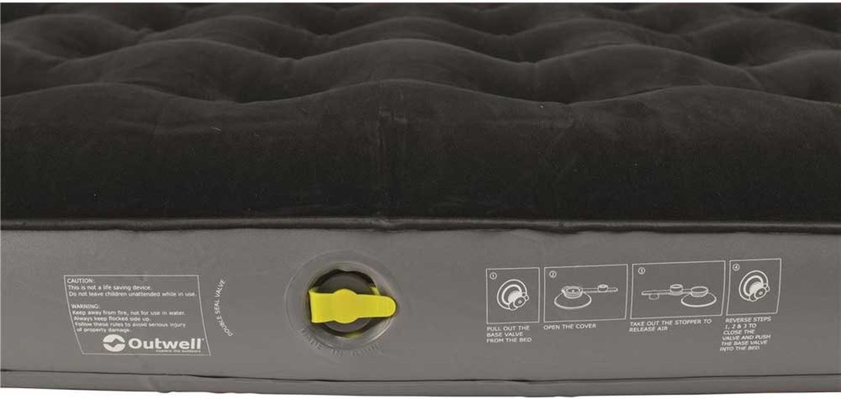 Outwell Luchtmatras Classic Double en grijs - Zwart