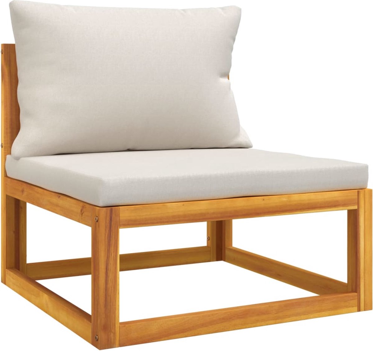 vidaXL 5-delige Loungeset met lichtgrijze kussens massief hout - Bruin