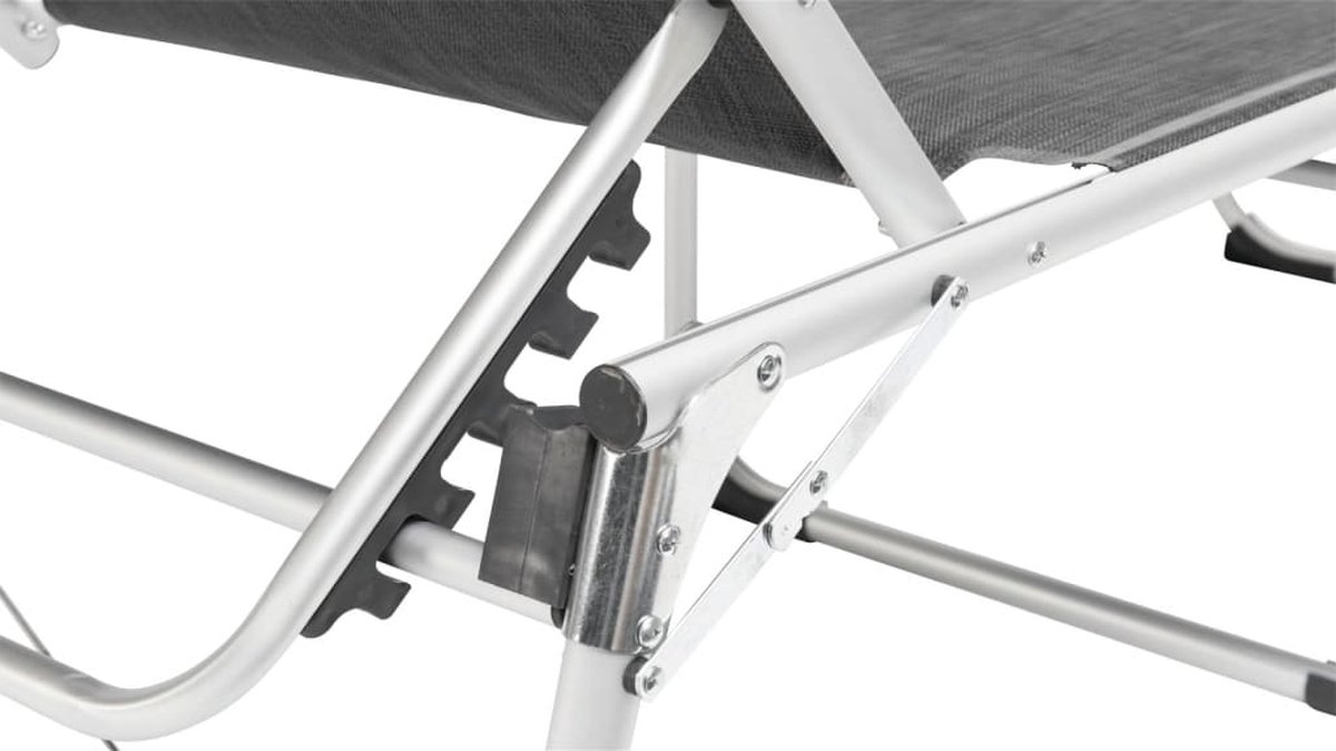 Outwell Ligstoel New Foundland inklapbaar en grijs - Zwart